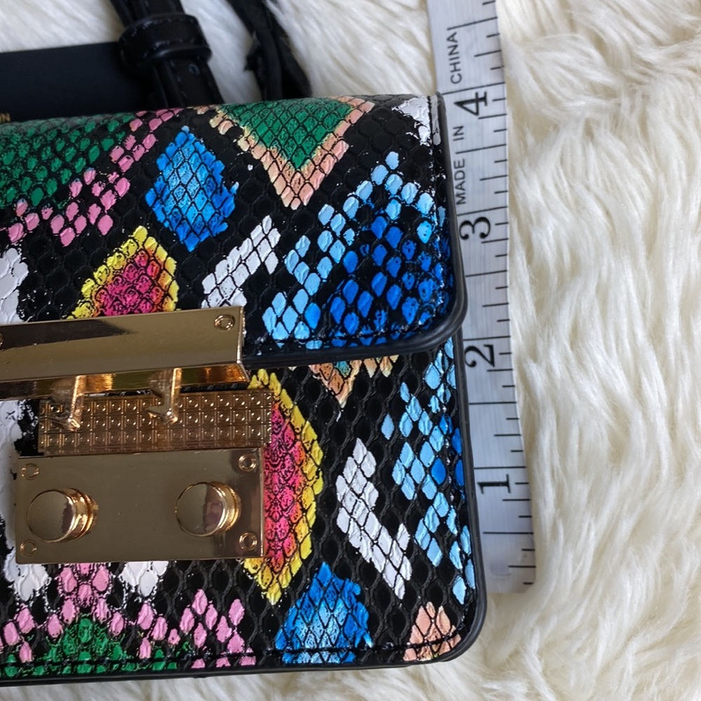 Dream Control Multi Color Python-Embossed Mini Bag - Picture 12 of 13